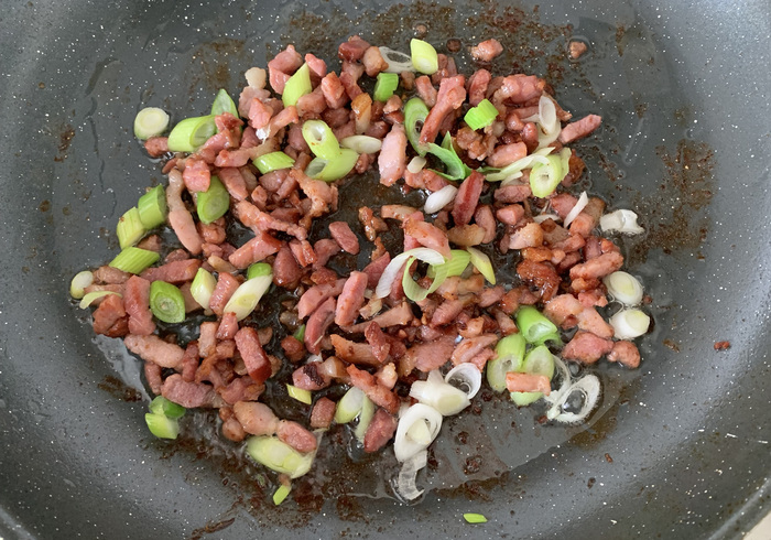 Bacon sprout salad 05