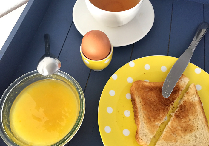 Orange curd home