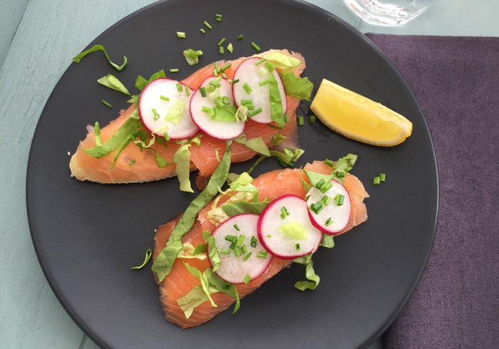 Toast met zalm home