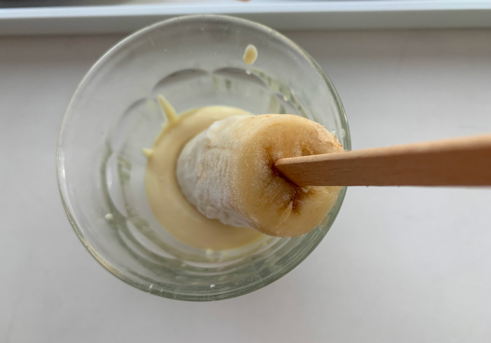 Bevroren bananen lollies 14