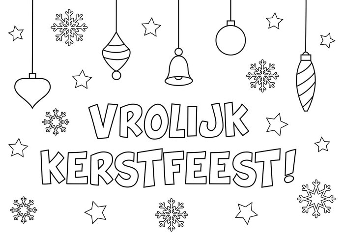 Kleurplaat kerstmis 2013