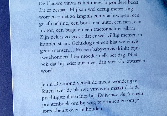 De blauwe vinvis sidepicll