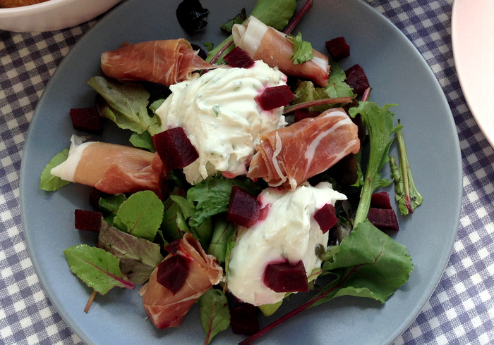 Geitenkaas salade home