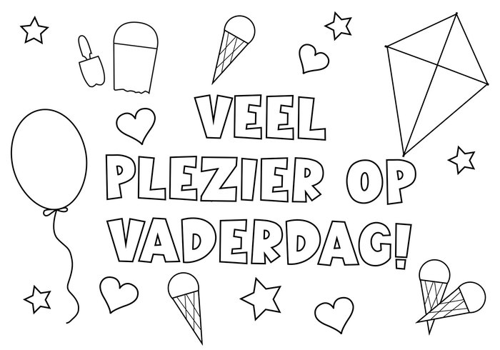 Kleurplaat vaderdag 2023