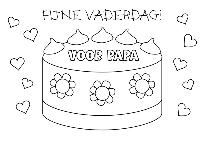 Kleurplaat vaderdag 2022