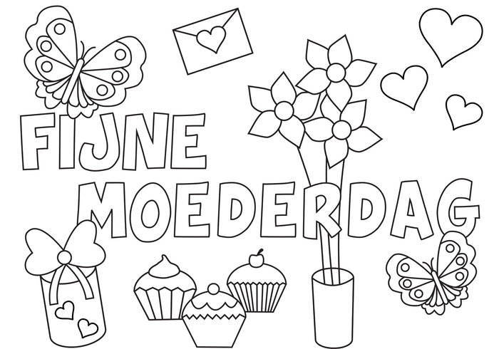 Kleurplaat moederdag 2017