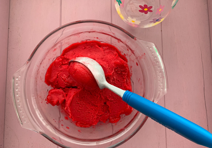 Rasberry sherbet 16