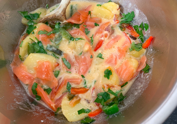 Lente omelet met zalm 15