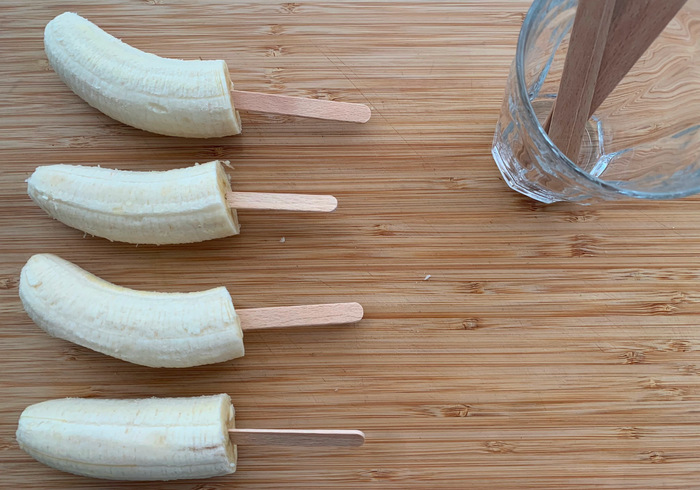 Bevroren bananen lollies 04