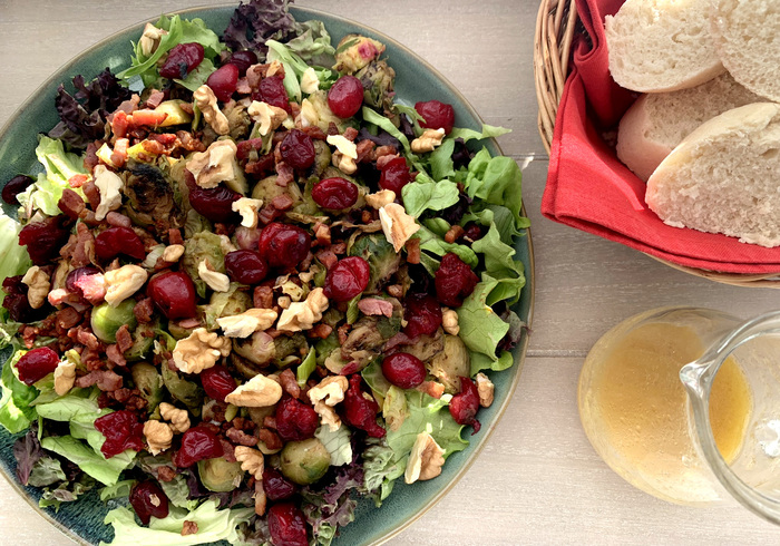 Bacon sprout salad home