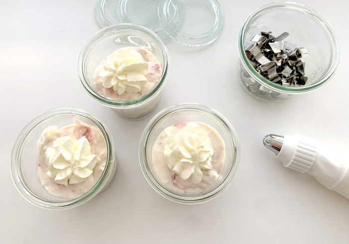 Strawberry and cream jars 12