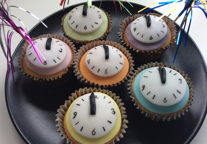 Oudejaars cupcakes sidepicll