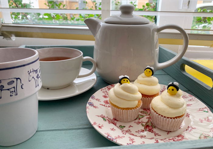 Bijen cupcakes homepage
