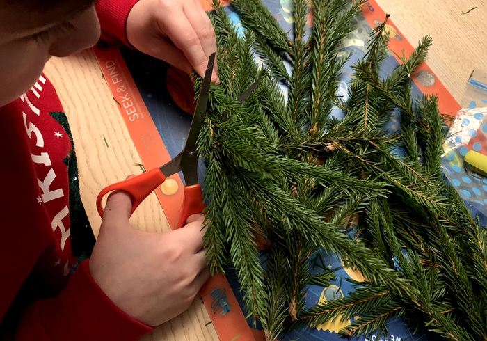 Kerststukje maken 02