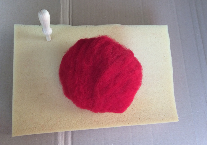 Felting a toadstool 02