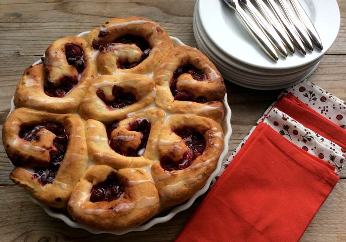 Cranberry buns home