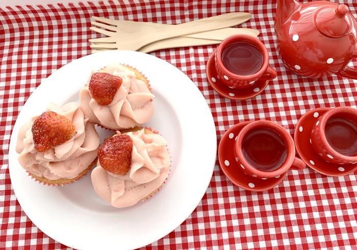 Aardbeien shortcake cupcakes 10