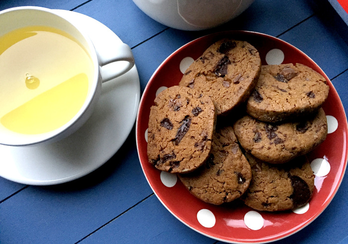 Peanutbutter chocolate cookies sidepicll