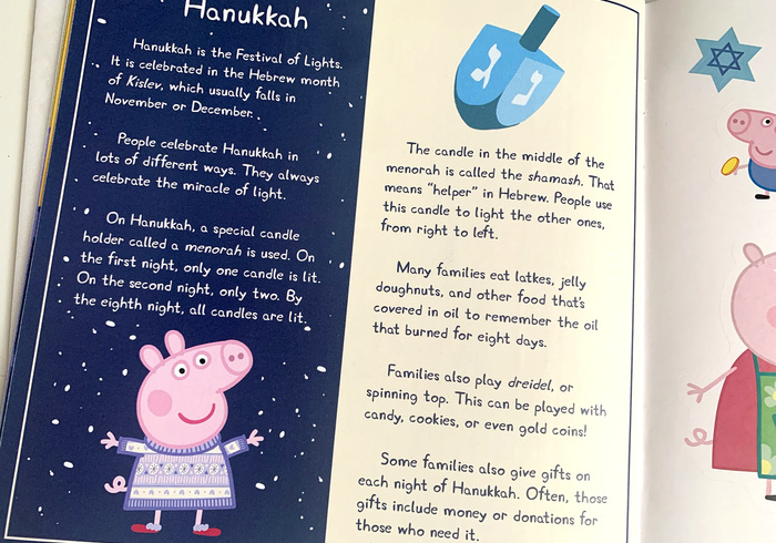 Happy hanukkah peppa sidepicll
