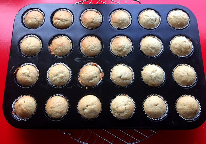 Mini bananen cupcakes 12