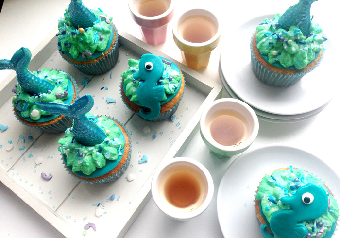 Mermaid cupcakes home