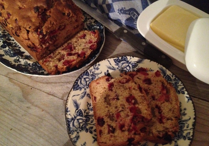 Cranberry walnut bread home