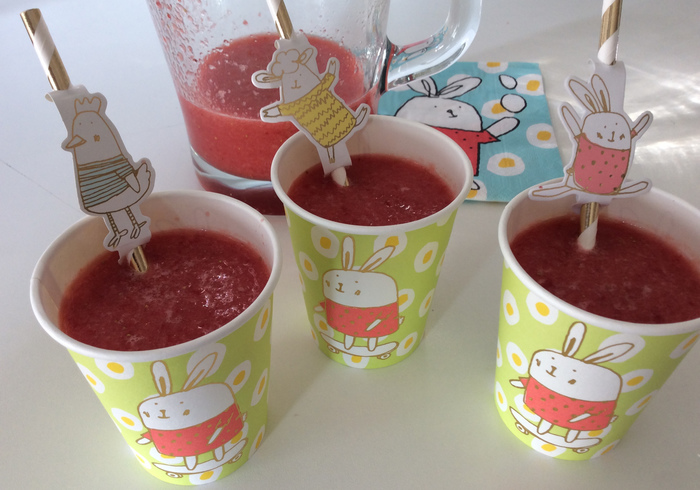 Aardbei watermeloen slushie home