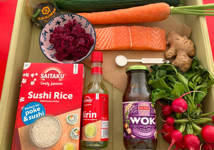 Quick sushi bowl sidepic