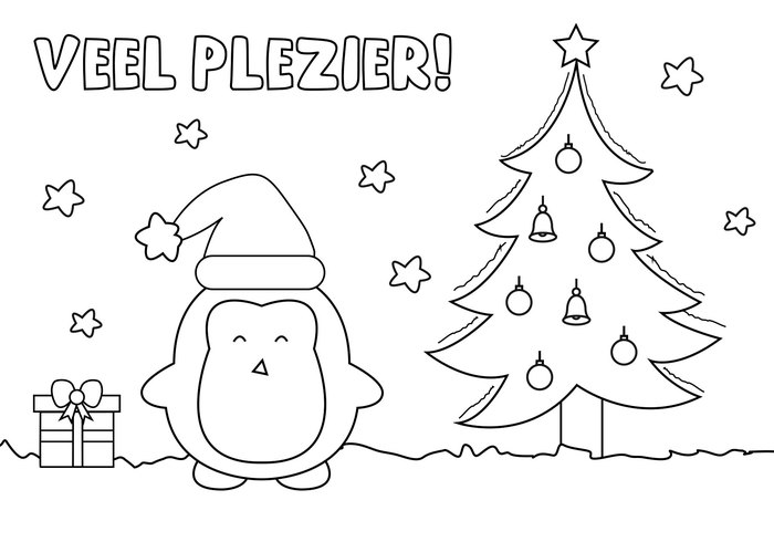Kleurplaat kerst 2017