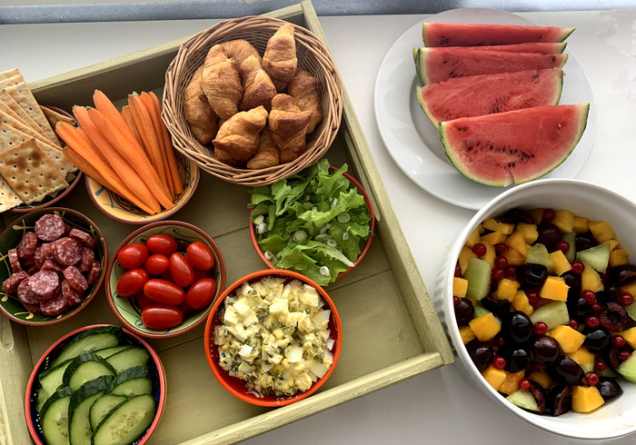 Summer crudite platter home