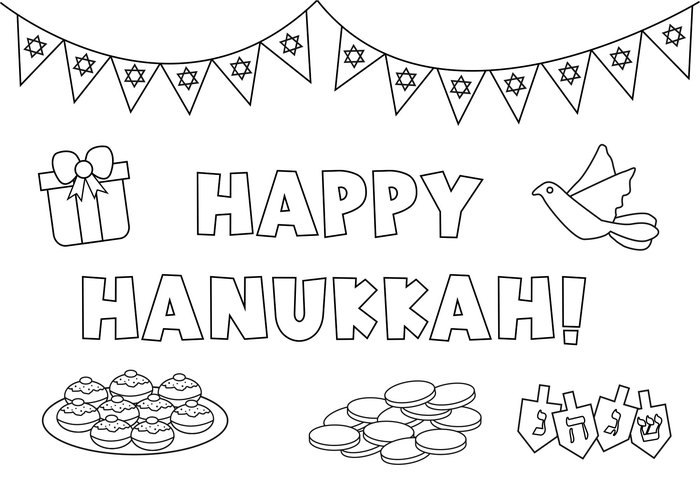 Kleurplaat hannukah 2020
