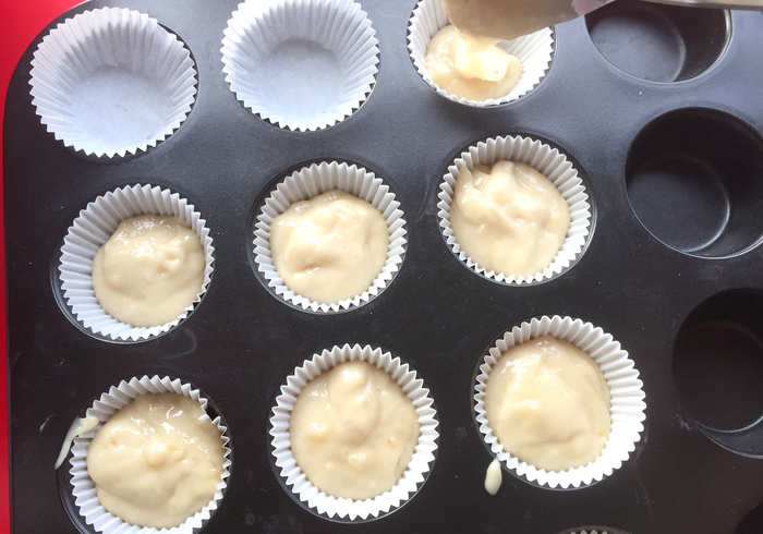 Mini bananen cupcakes 10