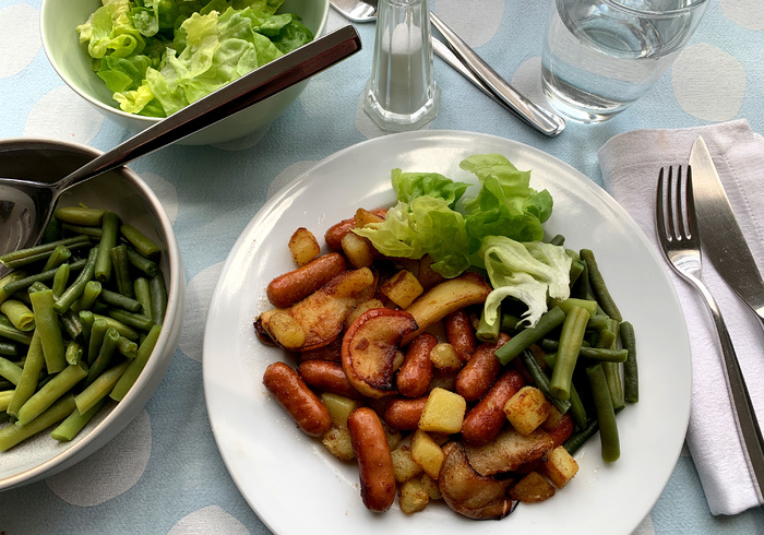 Sausage, Potato and Apple Hash