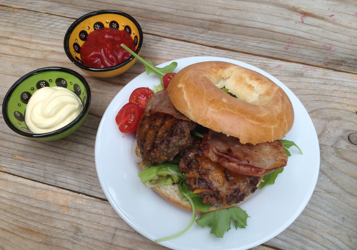 Bacon & cheese burgers