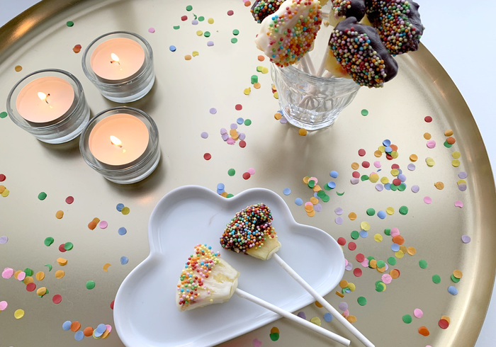 Kleurige ananas-lollies