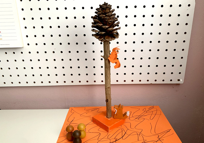Puk maakt een herfstboom
