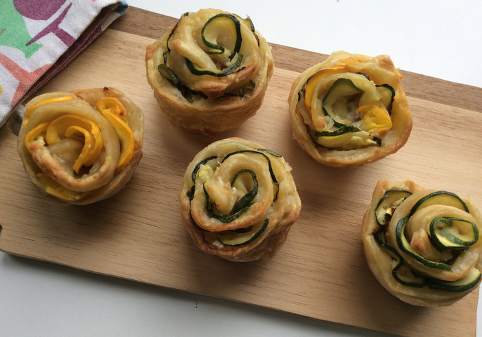 Courgette roses