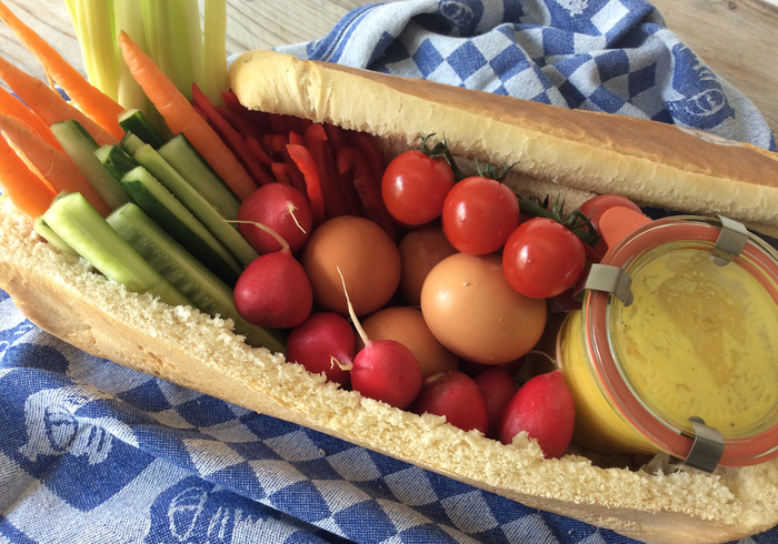 Met een picknick brood