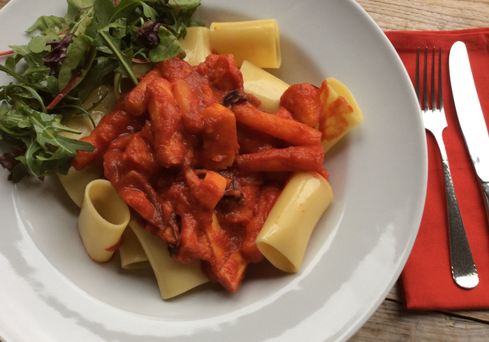 Vegetarian winter pasta