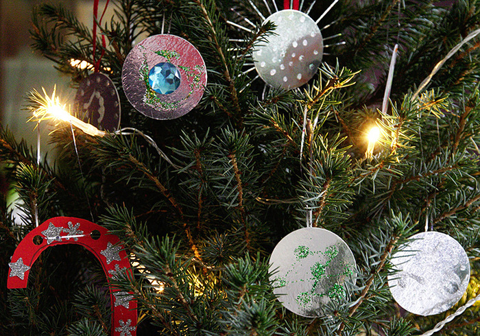 Sparkly Christmas ornaments