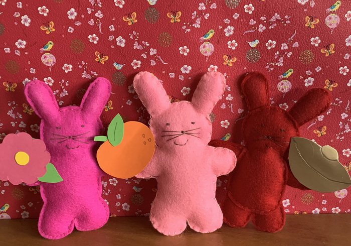 Sew a little rabbit