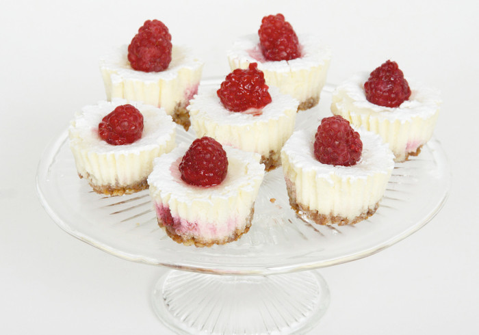 Frambozen mini-cheesecakes