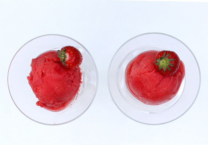 Aardbeiensorbet