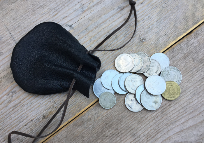 An antique money purse