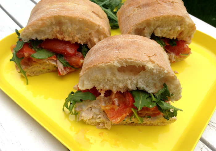 Ciabatta with tuna salad