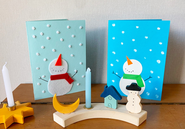 We maken kerstkaarten
