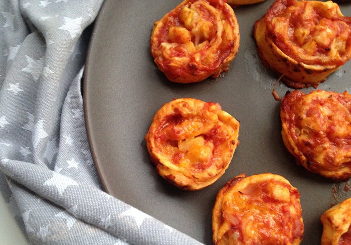 Hawaïaanse pizza pops