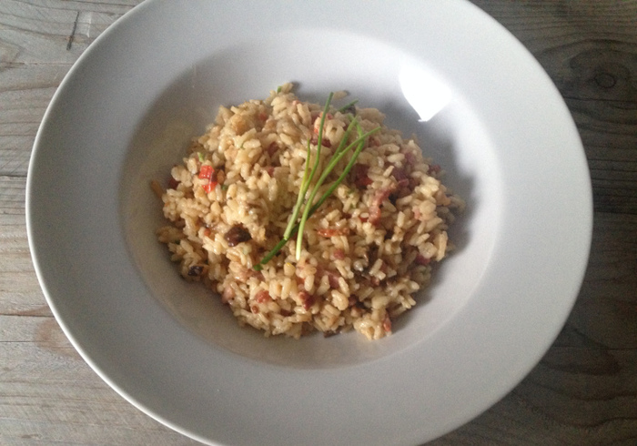 Risotto con funghi, parmigiano