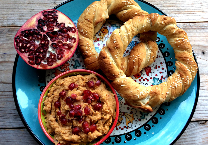 Geroosterde paprika hummus