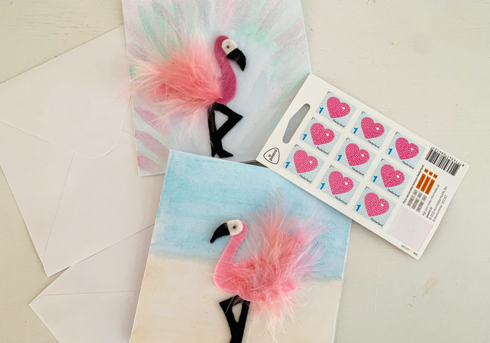 Pretty flamingo card